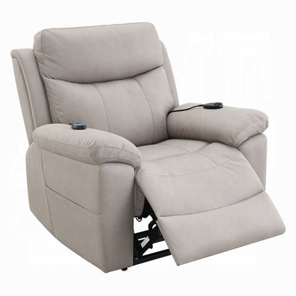 Fauteuil releveur et inclinable Cheru Power Motion avec massage chauffant, gris