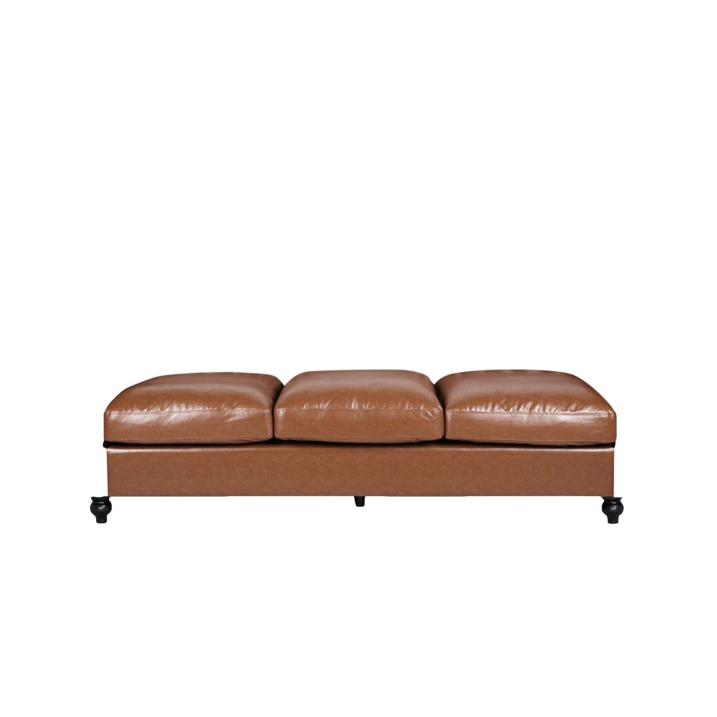 Canapé Chesterfield 3 places capitonné à boutons 84,75 avec clous et pieds en bois pour le salon