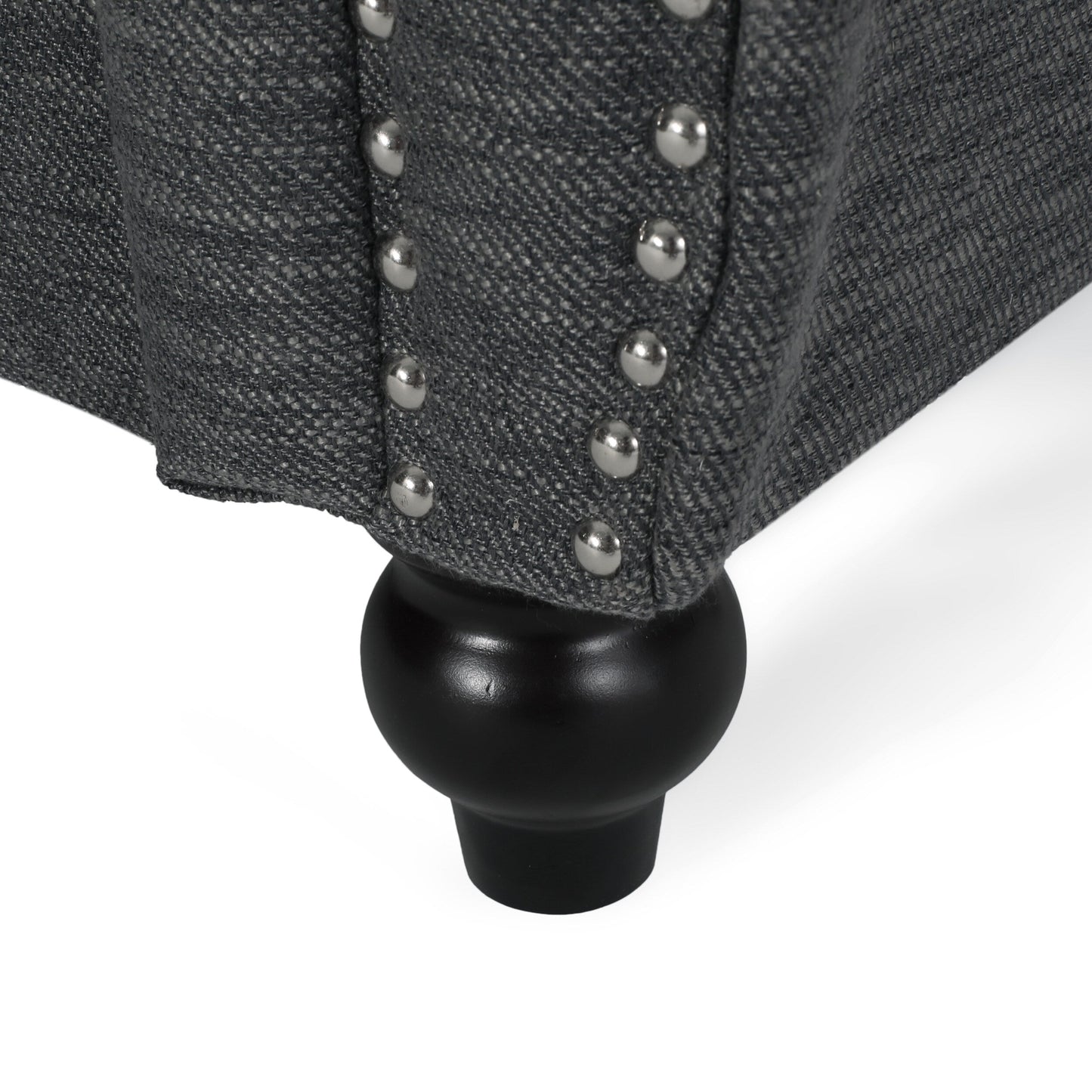 Canapé Chesterfield 3 places capitonné à boutons avec têtes de clous