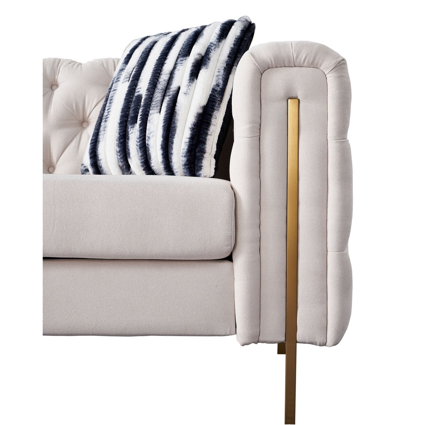 Canapé de salon moderne Chesterfield en velours capitonné