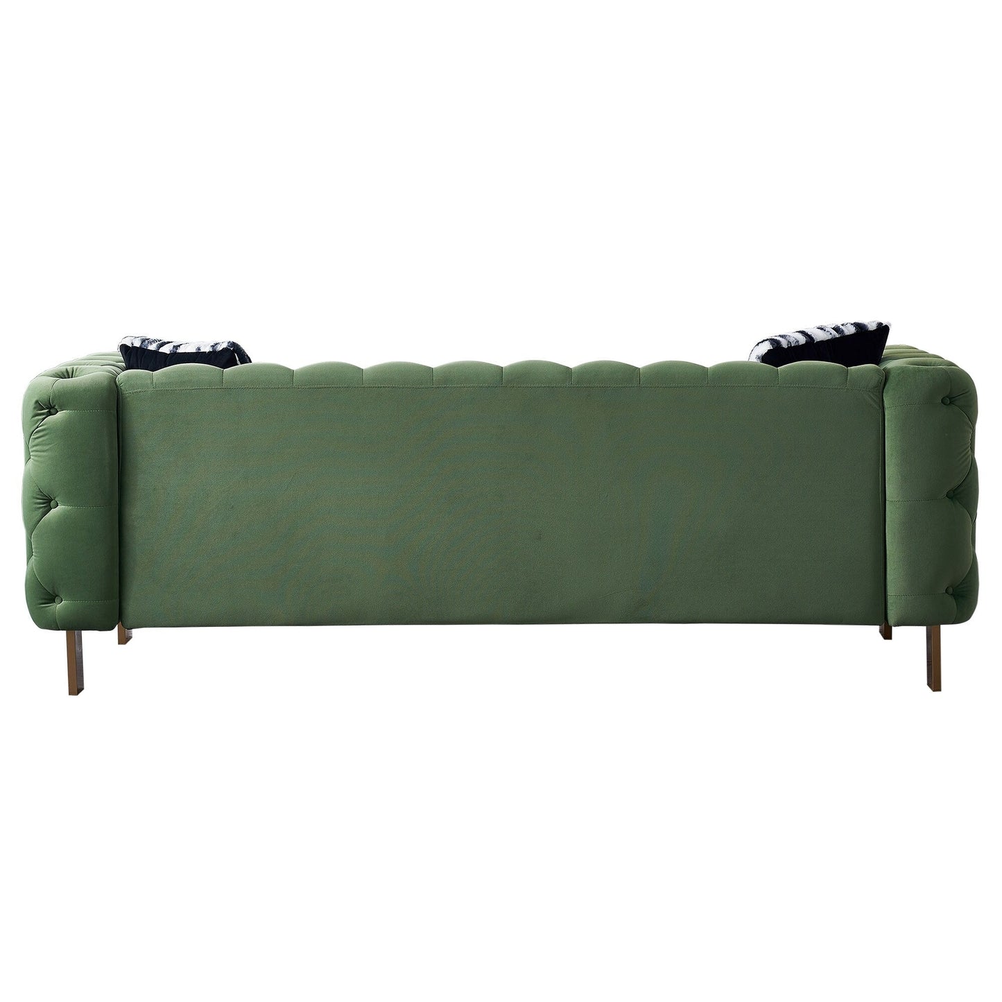 Canapé de salon moderne Chesterfield en velours capitonné