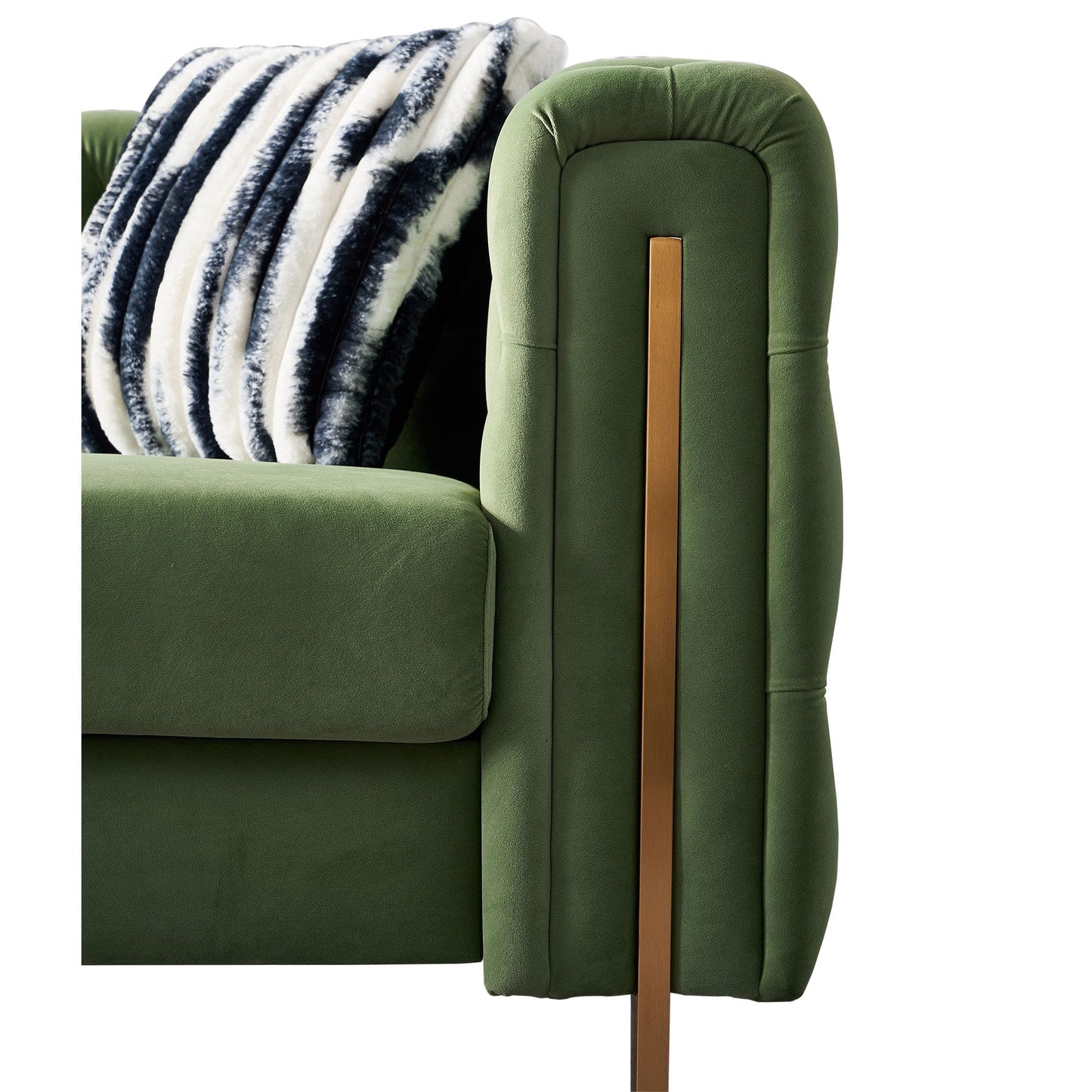 Canapé de salon moderne Chesterfield en velours capitonné