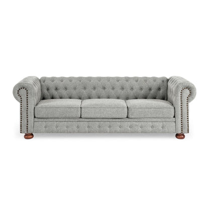 Canapé Chesterfield capitonné rembourré en PU 3 places