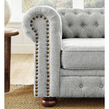 Canapé Chesterfield capitonné rembourré en PU 3 places