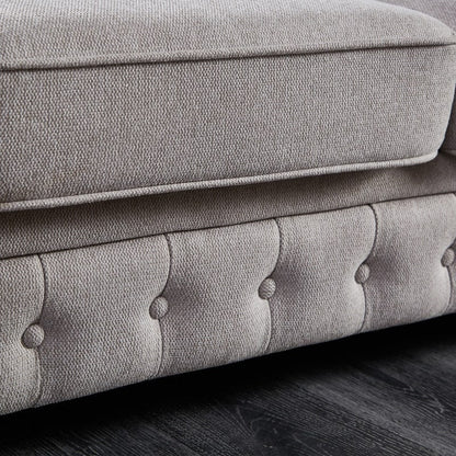 Canapé Chesterfield en tissu lin