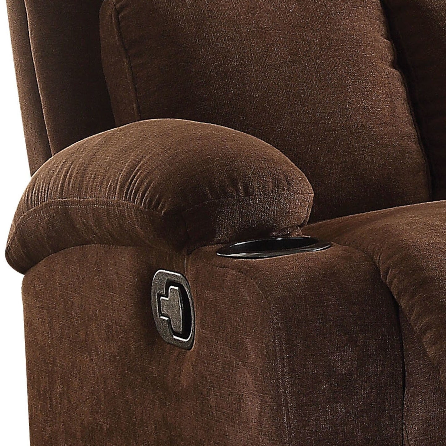 Fauteuil inclinable en lin chocolat