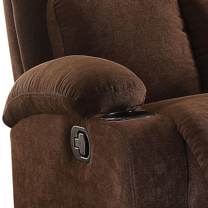 Fauteuil inclinable en lin chocolat