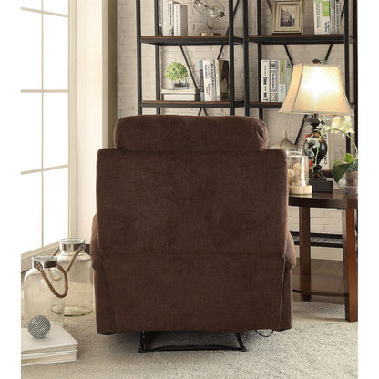 Fauteuil inclinable en lin chocolat