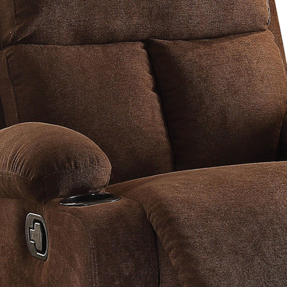 Fauteuil inclinable en lin chocolat