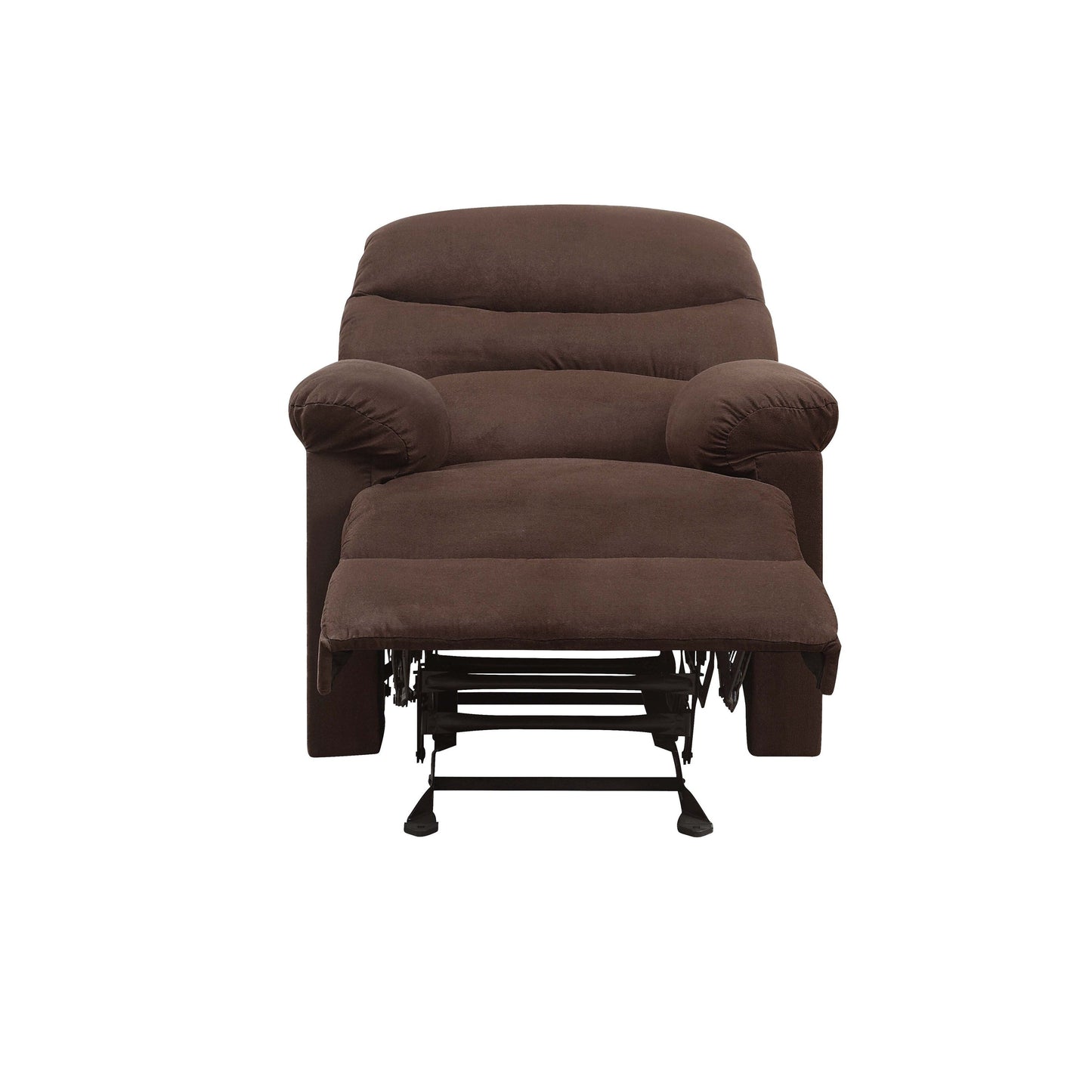 Fauteuil inclinable coulissant en microfibre chocolat