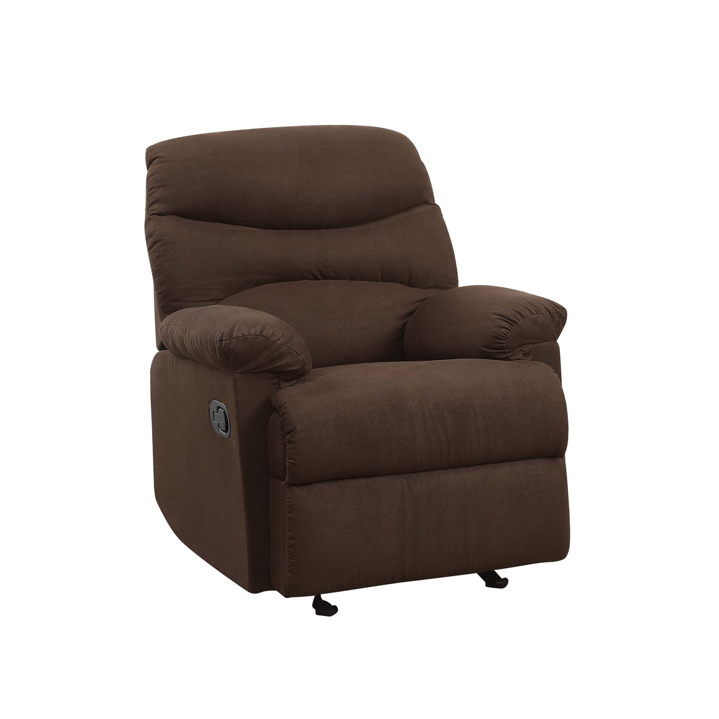 Fauteuil inclinable coulissant en microfibre chocolat