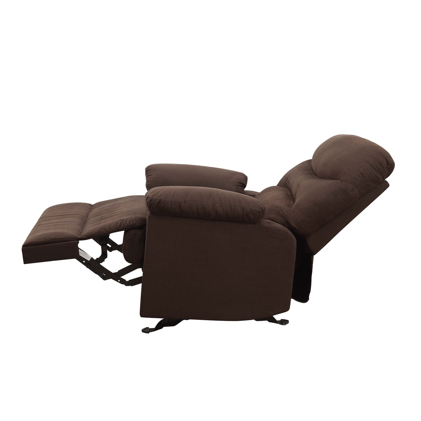 Fauteuil inclinable coulissant en microfibre chocolat