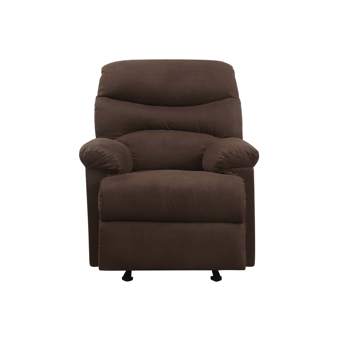 Fauteuil inclinable coulissant en microfibre chocolat