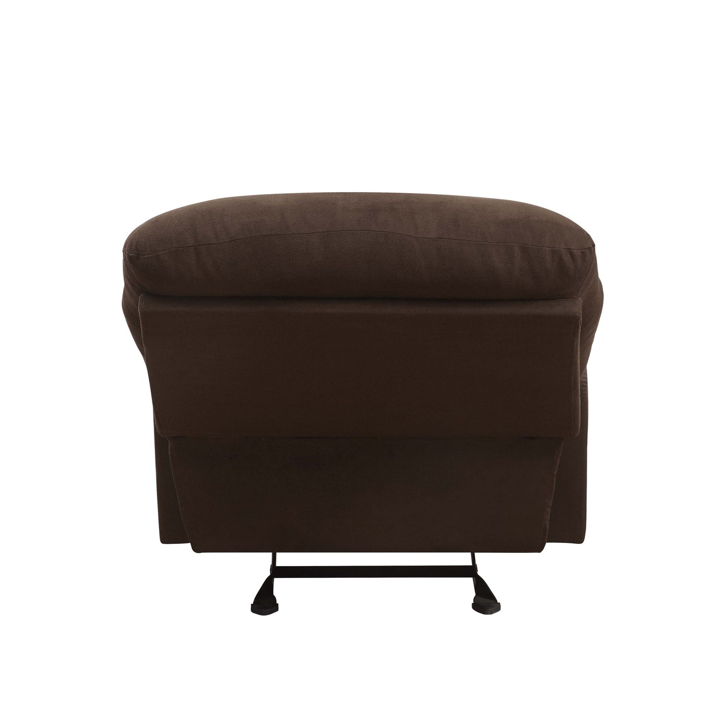 Fauteuil inclinable coulissant en microfibre chocolat