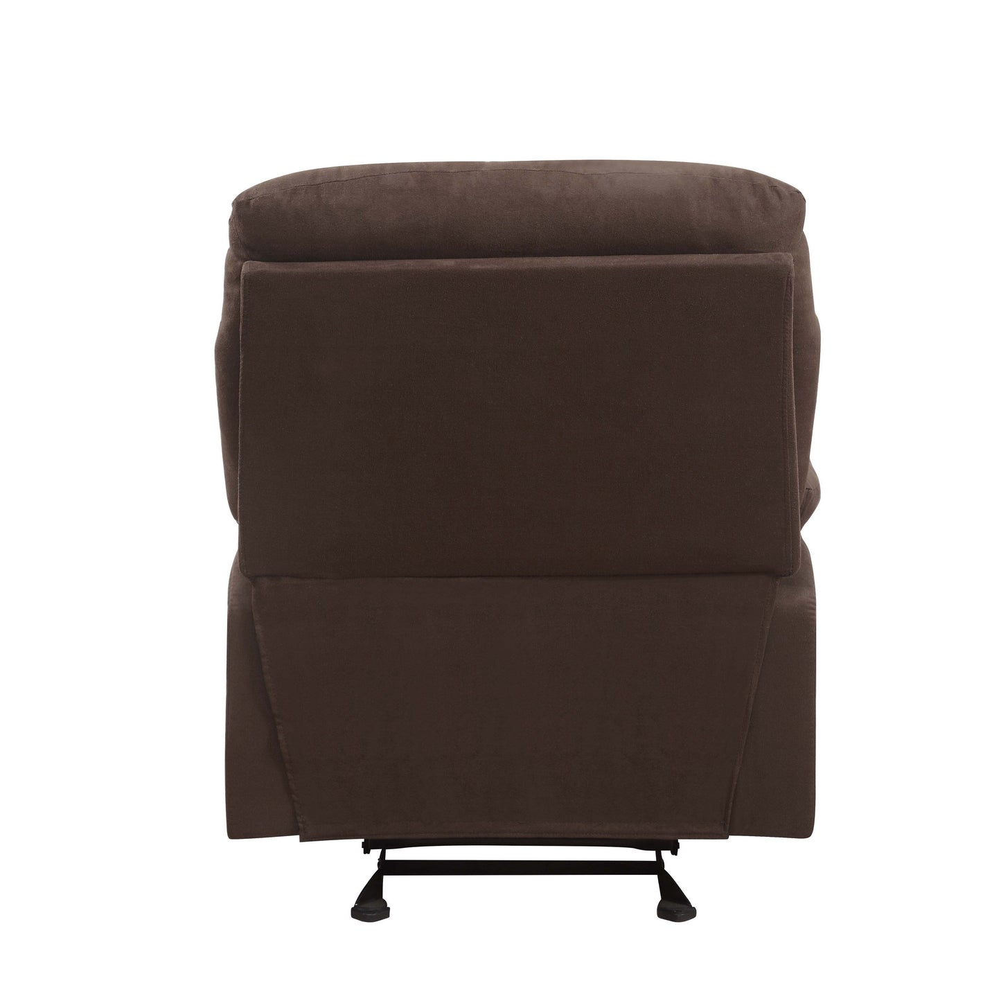 Fauteuil inclinable coulissant en microfibre chocolat