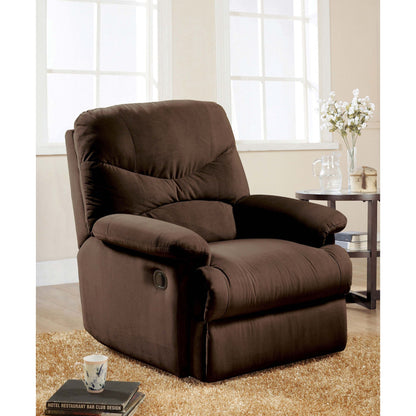 Fauteuil inclinable en microfibre chocolat
