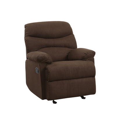 Fauteuil inclinable en microfibre chocolat