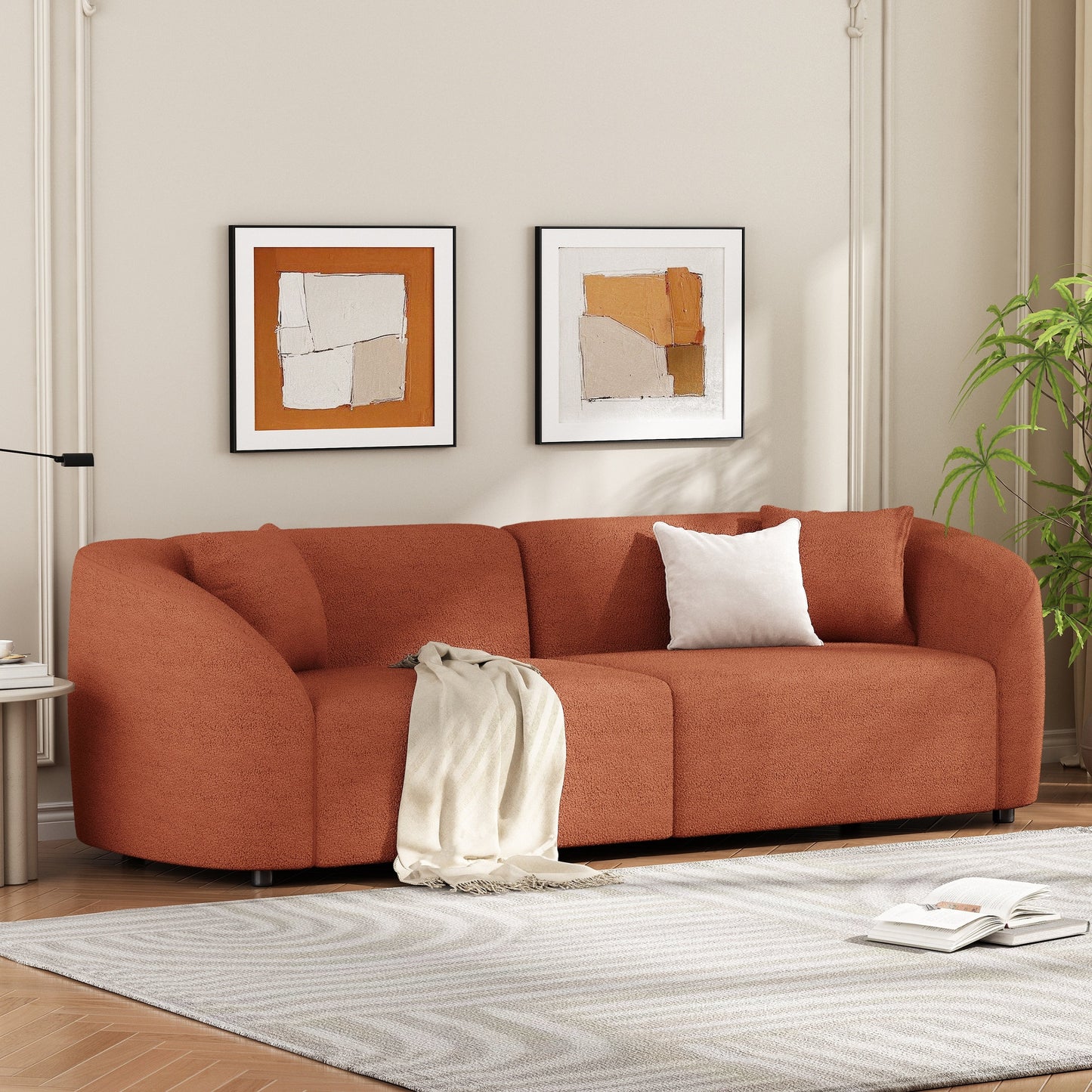 Christopher Knight Home - Canapé incurvé sculptural Allegra de 87 pouces