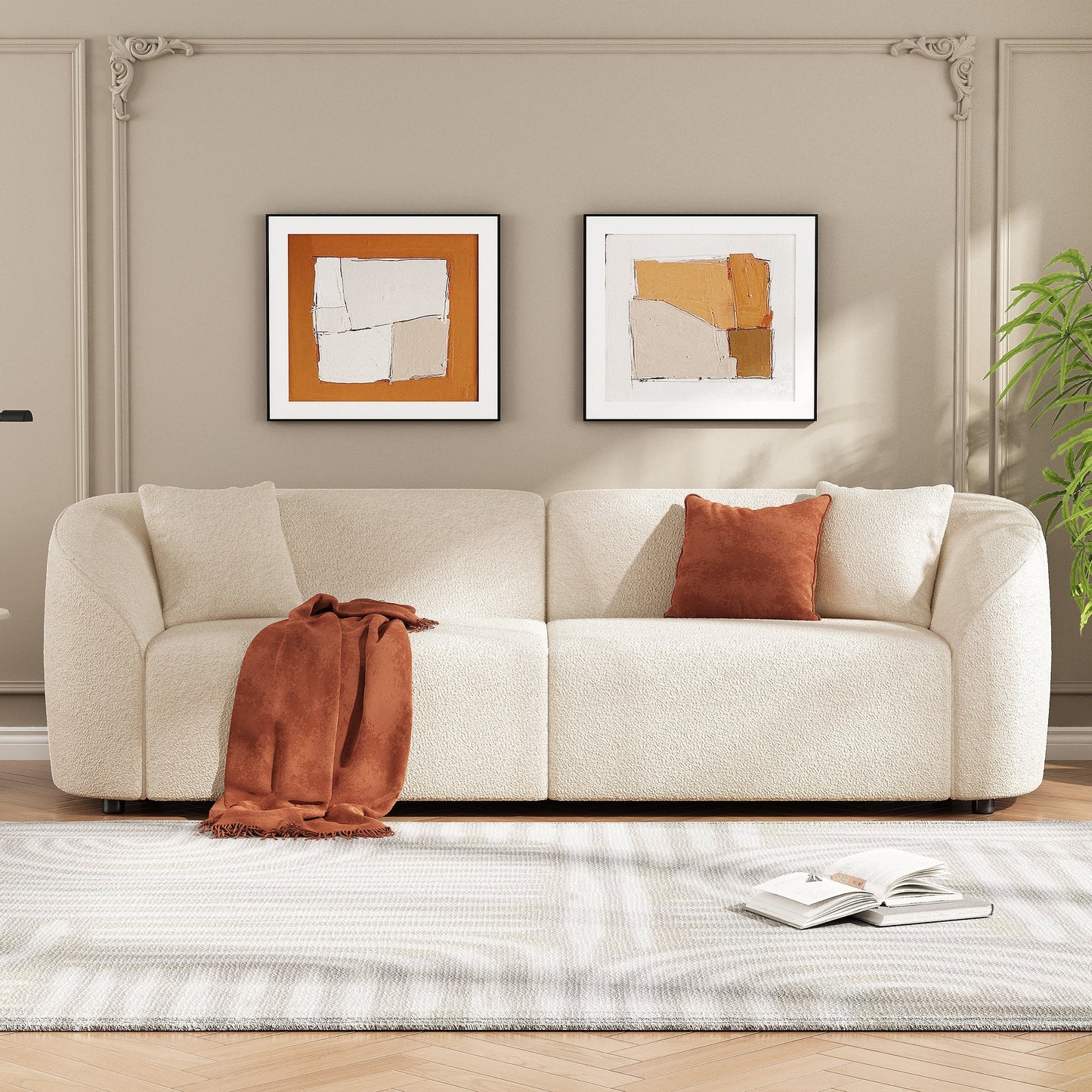 Christopher Knight Home - Canapé incurvé sculptural Allegra de 87 pouces