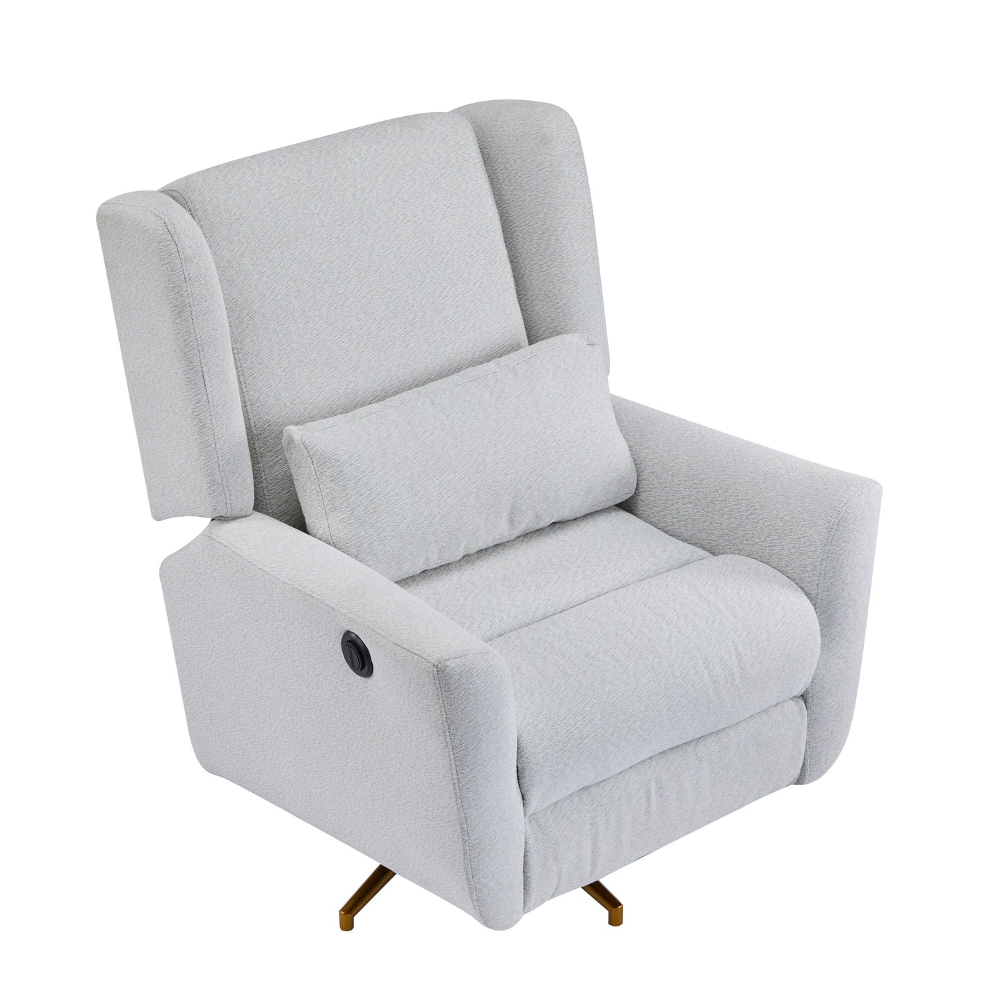 Christopher Knight Home - Fauteuil inclinable pivotant électrique Starling avec base en métal doré