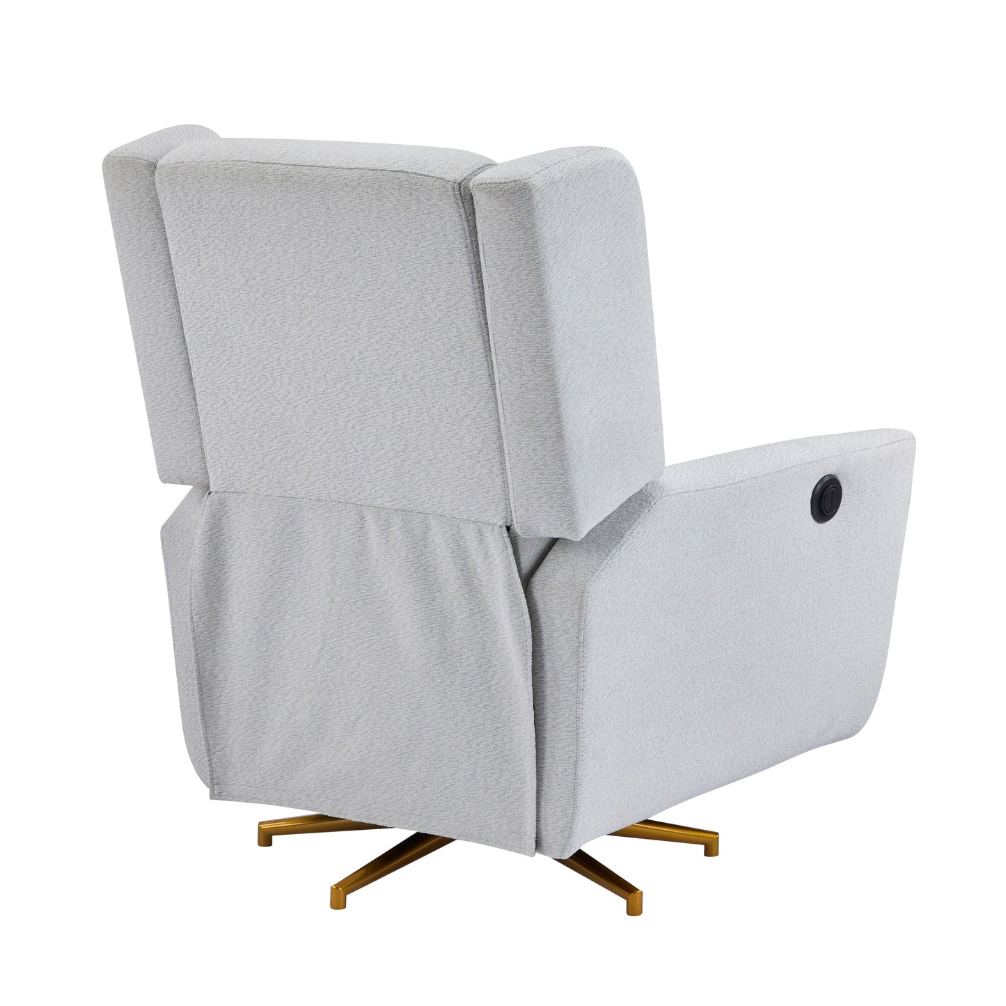 Christopher Knight Home - Fauteuil inclinable pivotant électrique Starling avec base en métal doré