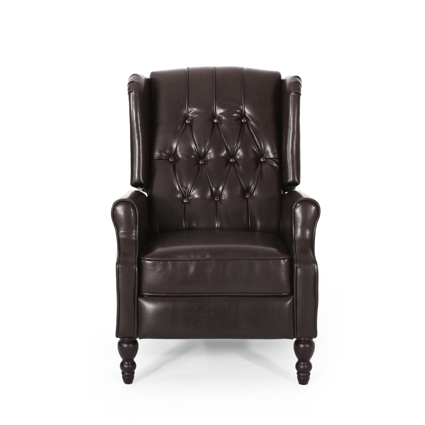 Fauteuil club inclinable en cuir reconstitué Walter Brown par Christopher Knight Home
