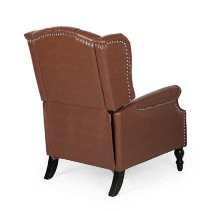 Fauteuil club inclinable en cuir reconstitué Walter Brown par Christopher Knight Home