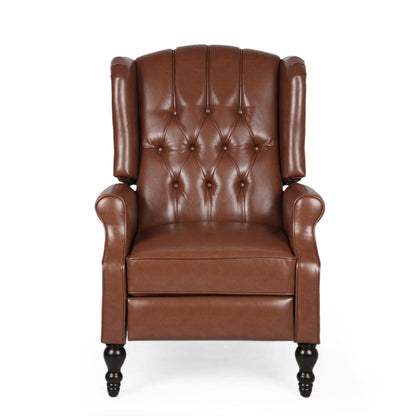 Fauteuil club inclinable en cuir reconstitué Walter Brown par Christopher Knight Home