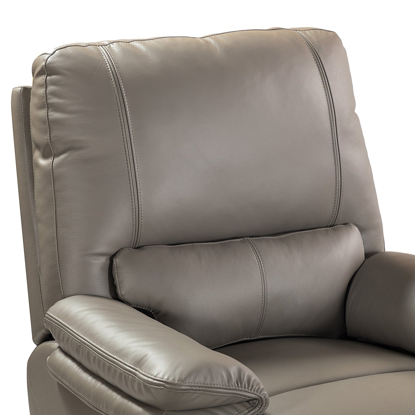 Fauteuil inclinable électrique Clara en cuir véritable avec coussin rembourré, lot de 2