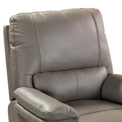 Fauteuil inclinable électrique Clara en cuir véritable avec coussin rembourré, lot de 2