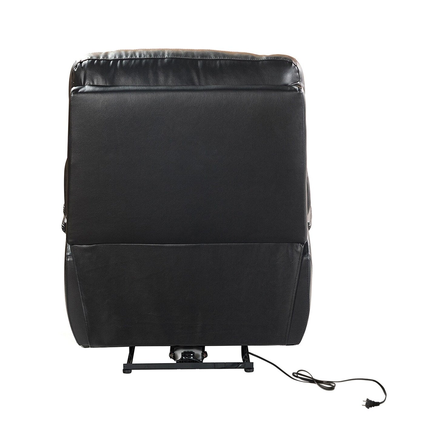 Fauteuil inclinable électrique Clara en cuir véritable avec coussin rembourré, lot de 2