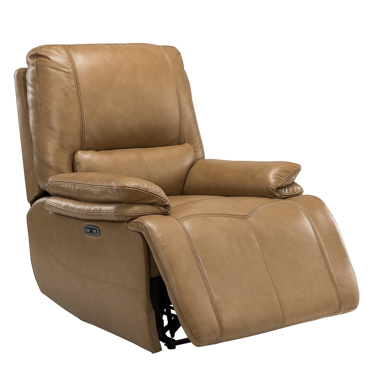 Fauteuil inclinable électrique Clara en cuir véritable avec coussin rembourré, lot de 2