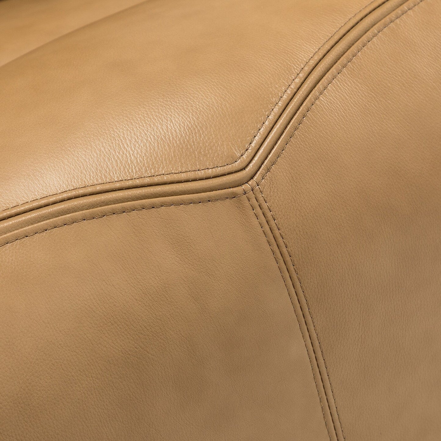 Fauteuil inclinable électrique Clara en cuir véritable avec coussin rembourré, lot de 2