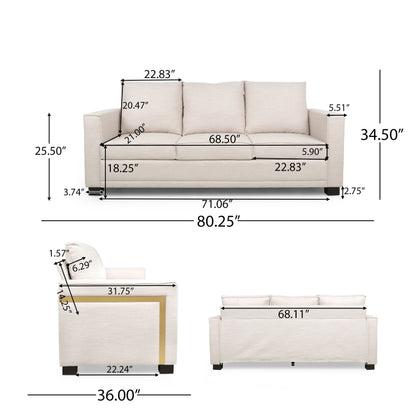 Canapé d'intérieur rembourré 3 places Clarkdale par Christopher Knight Home