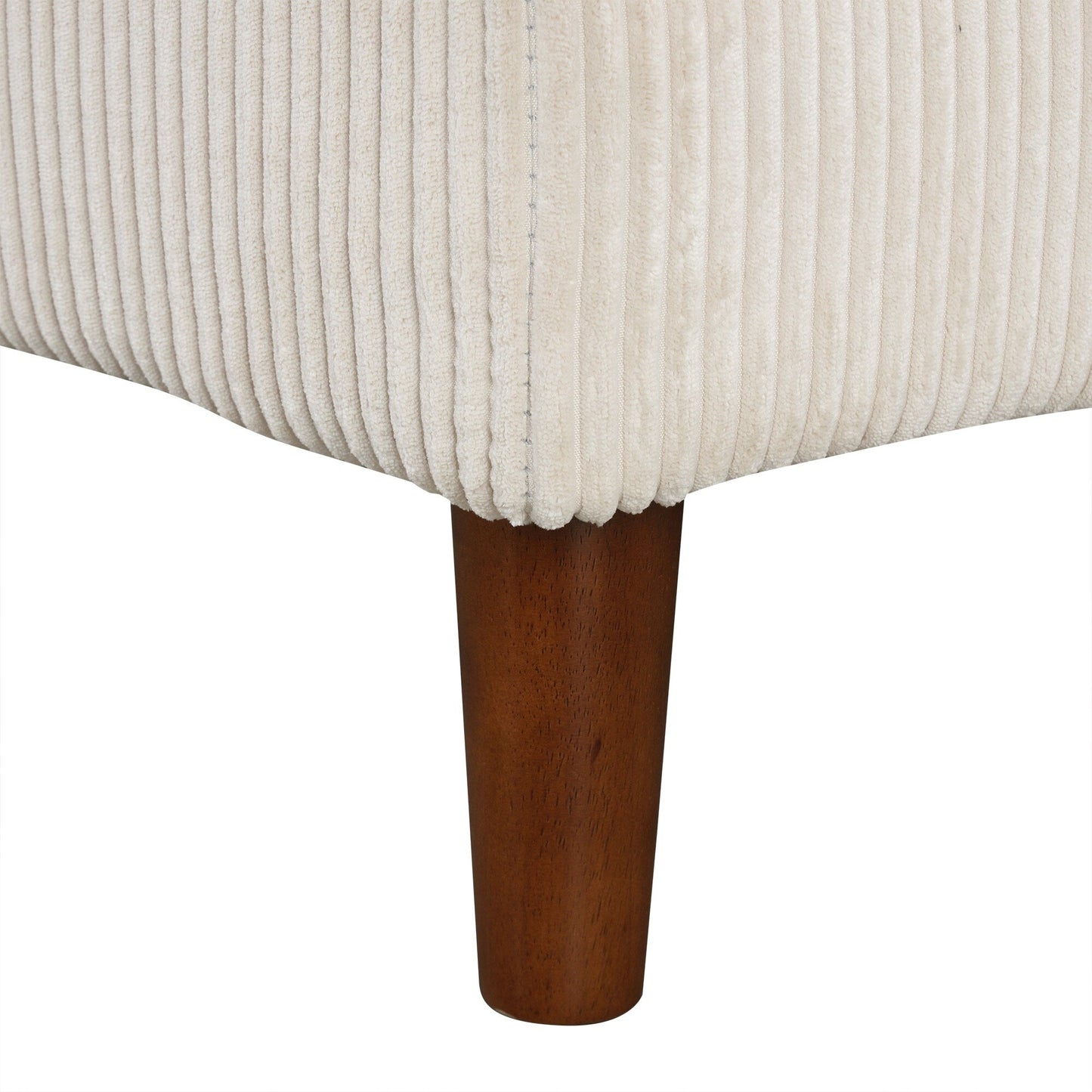 Canapé sectionnel classique en U 4 places avec coussins amovibles et pieds en bois massif pour salon ou bureau