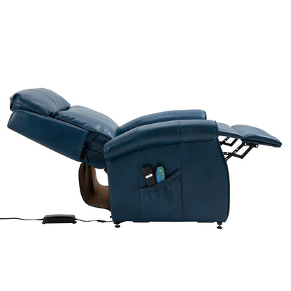 Fauteuil inclinable électrique Clihome en similicuir pour personnes âgées avec fonction massage