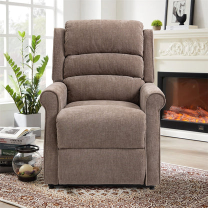 Fauteuil inclinable électrique Clihome en tissu chenille avec fonction massage