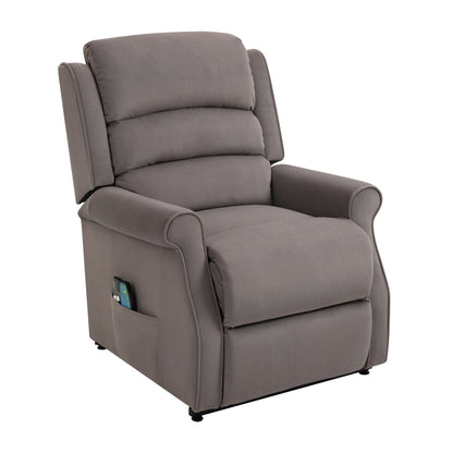 Fauteuil inclinable électrique Clihome en tissu chenille avec fonction massage