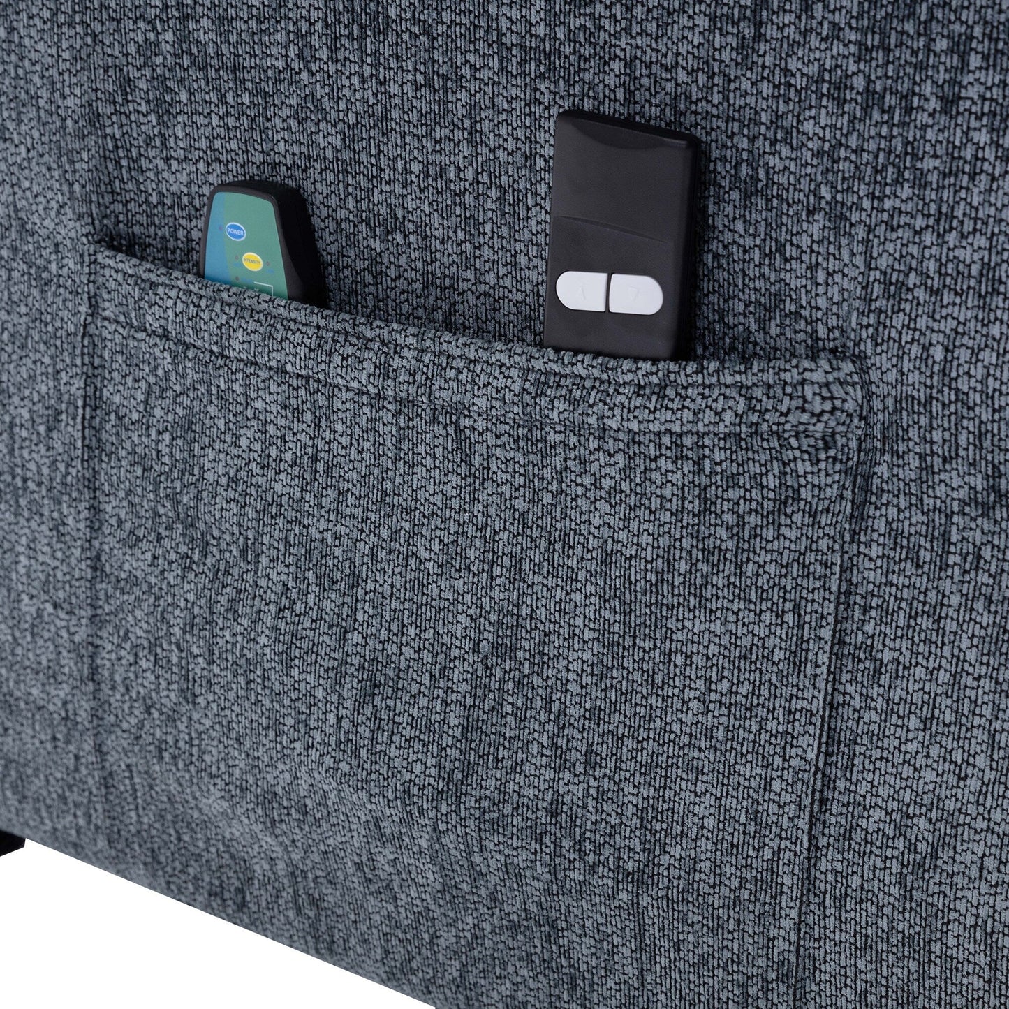 Fauteuil inclinable électrique Clihome en tissu chenille tricoté avec massage