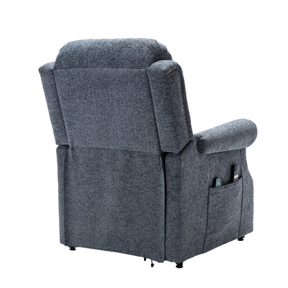 Fauteuil inclinable électrique Clihome en tissu chenille tricoté avec massage