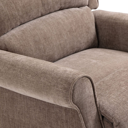 Fauteuil inclinable électrique Clihome en tissu chenille avec fonction massage