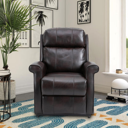 Fauteuil inclinable électrique Clihome en similicuir pour personnes âgées avec fonction massage