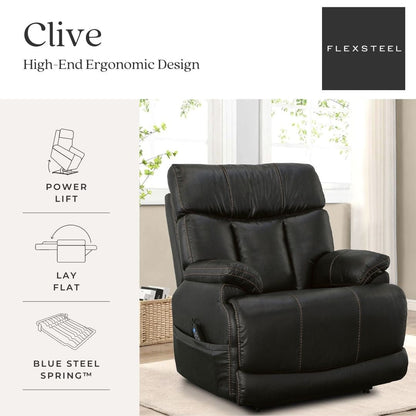 Fauteuil inclinable électrique Clive avec appui-tête électrique et lombaire par Flexsteel