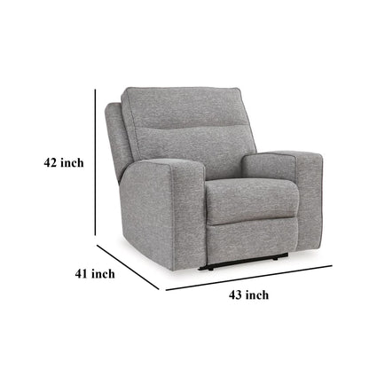 Fauteuil inclinable électrique Cloe, dossier réglable, gris Performance Nuvella