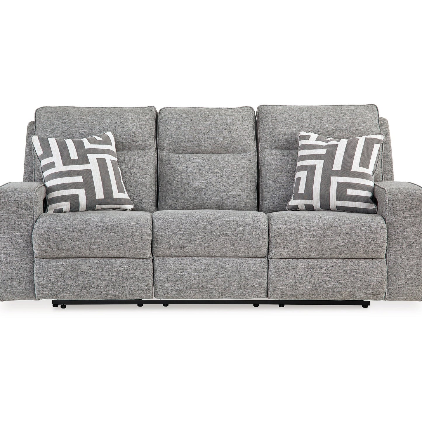 Canapé inclinable électrique Cloe, gris Performance Nuvella, 2 oreillers 88 pouces