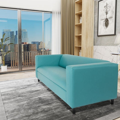 Canapés Coast to Coast Canapé 3 places moderne du milieu du siècle en similicuir avec cadre en bois massif et rembourrage