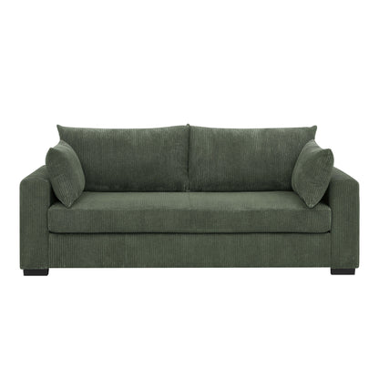 Canapé en velours côtelé Coastal Haven, tissu en velours côtelé doux pour les salons, les espaces invités ou les maisons de vacances