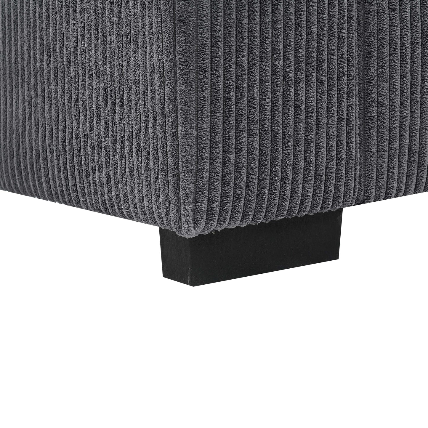 Canapé en velours côtelé de style côtier - 31 P x 79 L x 34 H