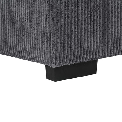 Canapé en velours côtelé de style côtier - 31 P x 79 L x 34 H