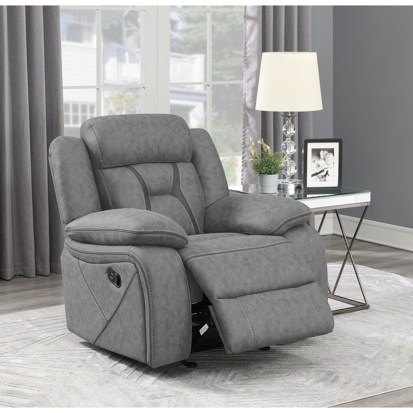Fauteuil inclinable rembourré et rembourré Higgins